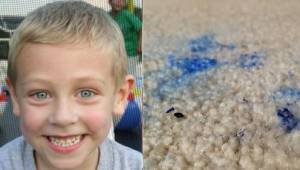 Den toårige søn spildte blæk ud over tæppet; 14 år senere forstod hun, hvor vigt